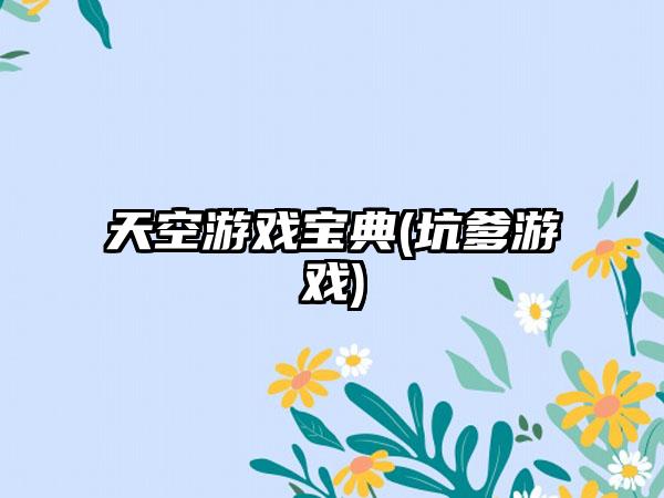 天空游戏宝典(坑爹游戏)