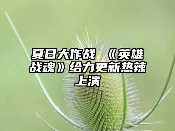 夏日大作战 《英雄战魂》给力更新热辣上演