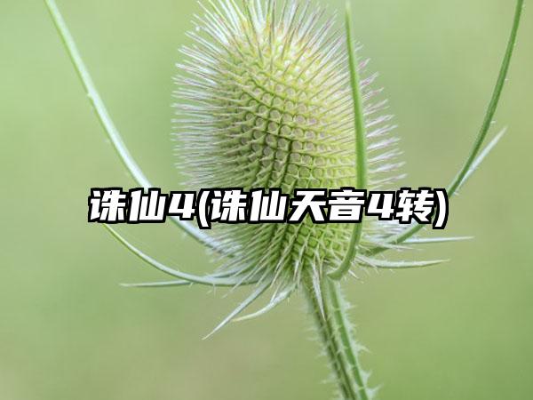 诛仙4(诛仙天音4转)
