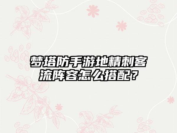 梦塔防手游地精刺客流阵容怎么搭配？