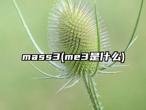 mass3(me3是什么)
