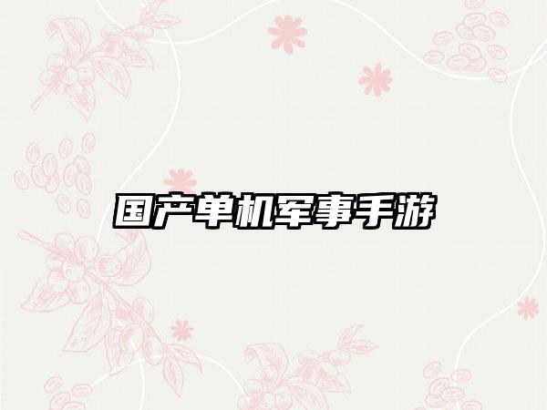 国产单机军事手游