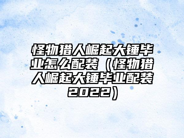 怪物猎人崛起大锤毕业怎么配装（怪物猎人崛起大锤毕业配装2022）