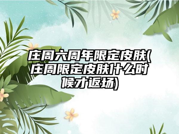 庄周六周年限定皮肤(庄周限定皮肤什么时候才返场)
