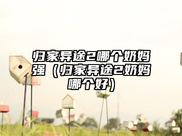 归家异途2哪个奶妈强（归家异途2奶妈哪个好）