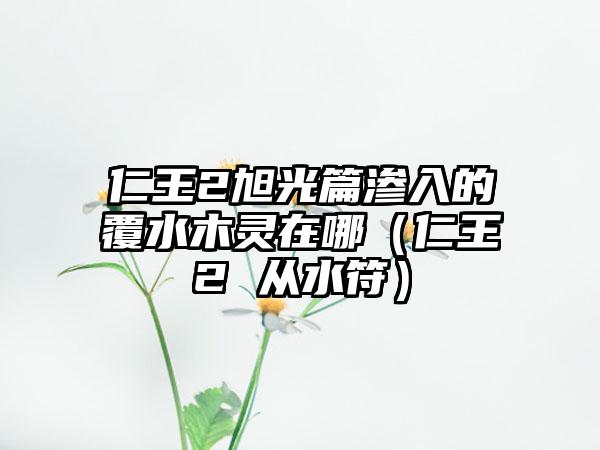 仁王2旭光篇渗入的覆水木灵在哪（仁王2 从水符）