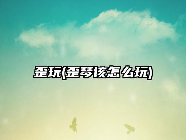 歪玩(歪琴该怎么玩)