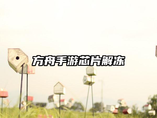 方舟手游芯片解冻