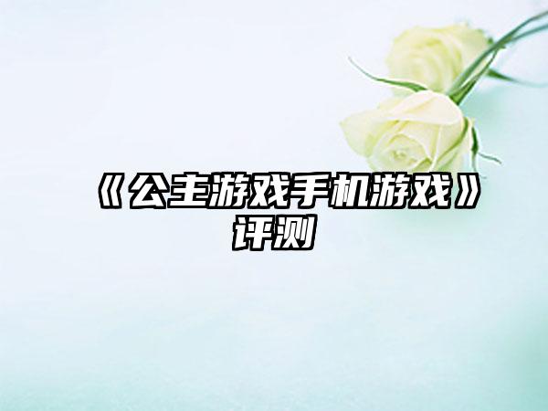 《公主游戏手机游戏》评测