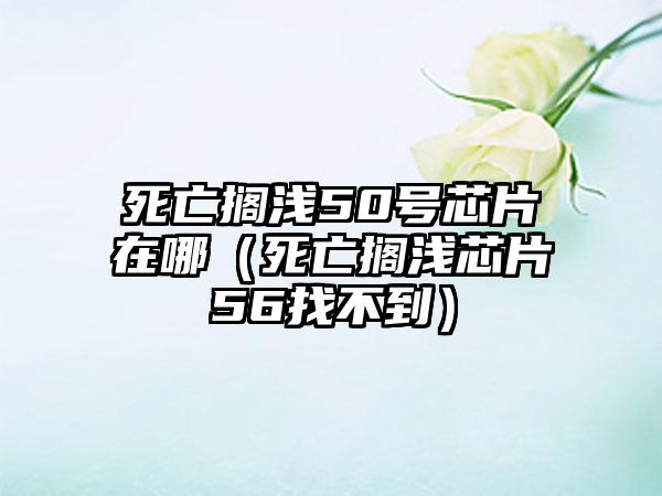 死亡搁浅50号芯片在哪（死亡搁浅芯片56找不到）