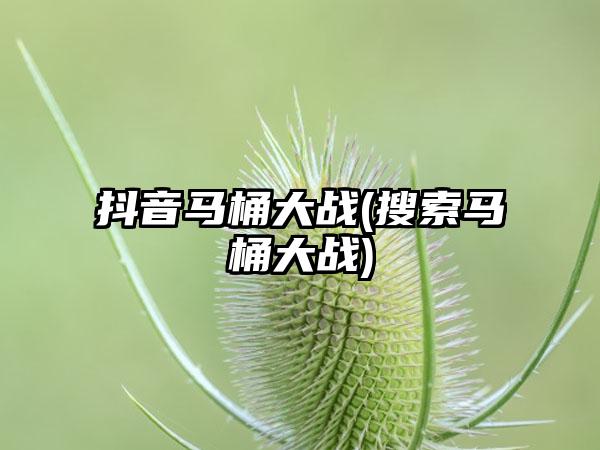 抖音马桶大战(搜索马桶大战)