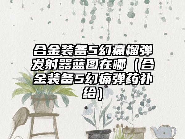 合金装备5幻痛榴弹发射器蓝图在哪（合金装备5幻痛弹药补给）