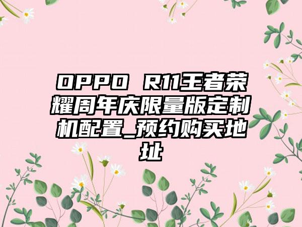 OPPO R11王者荣耀周年庆限量版定制机配置_预约购买地址