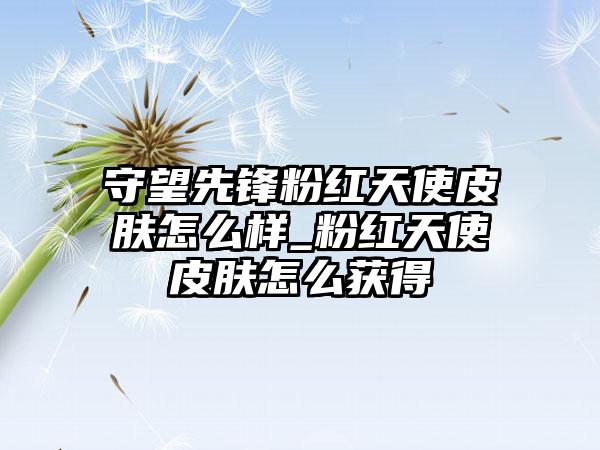 守望先锋粉红天使皮肤怎么样_粉红天使皮肤怎么获得