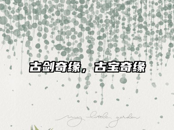 古剑奇缘，古宝奇缘