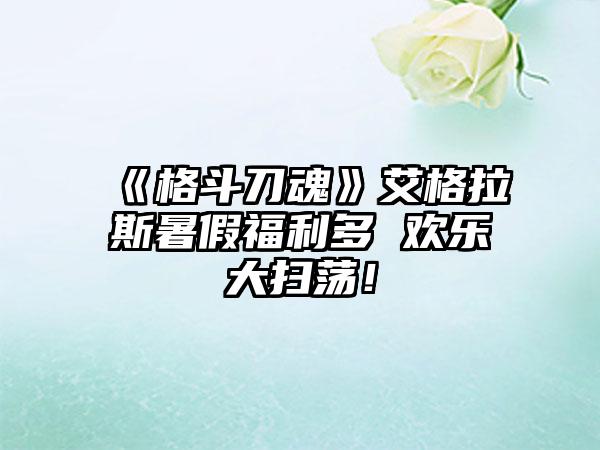 《格斗刀魂》艾格拉斯暑假福利多 欢乐大扫荡！