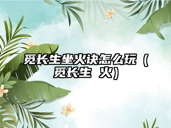 觅长生坐火诀怎么玩（觅长生 火）
