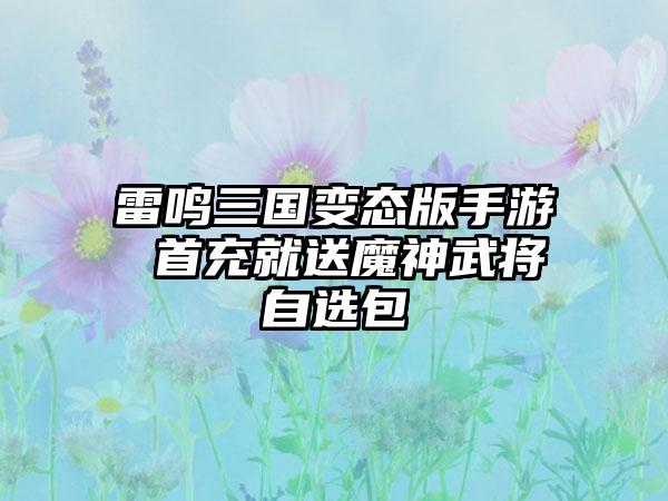雷鸣三国变态版手游 首充就送魔神武将自选包