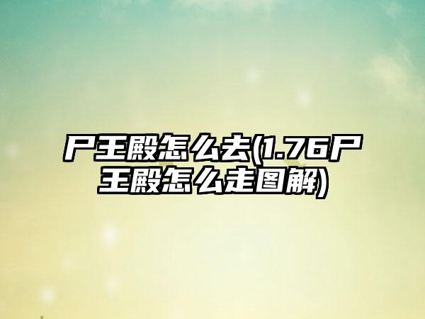 尸王殿怎么去(1.76尸王殿怎么走图解)