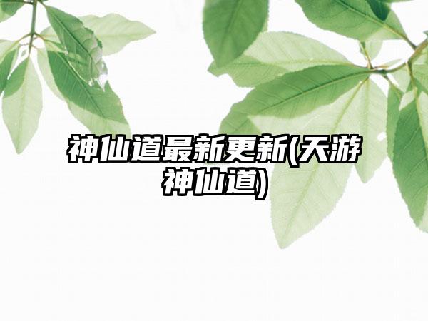 神仙道最新更新(天游神仙道)
