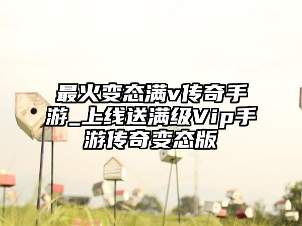 最火变态满v传奇手游_上线送满级Vip手游传奇变态版