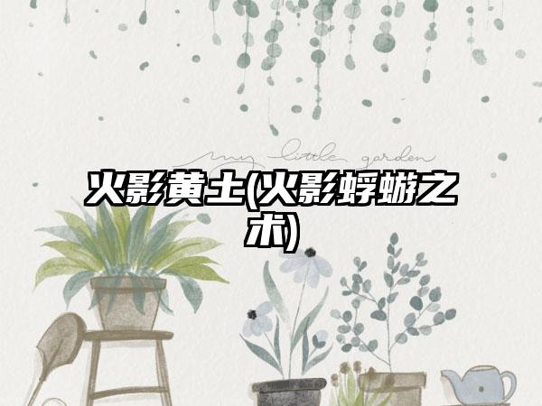 火影黄土(火影蜉蝣之术)