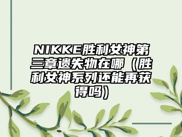 NIKKE胜利女神第三章遗失物在哪（胜利女神系列还能再获得吗）