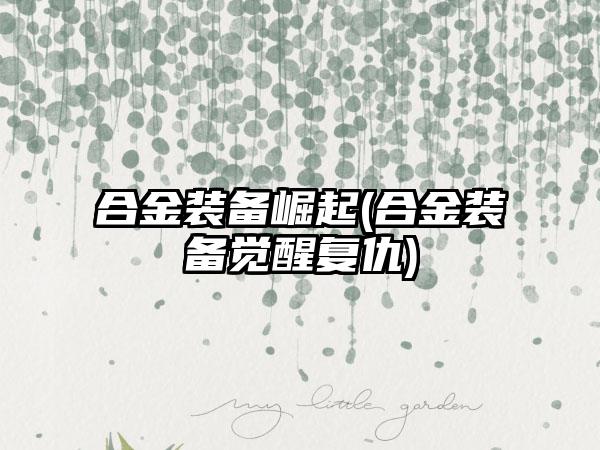 合金装备崛起(合金装备觉醒复仇)