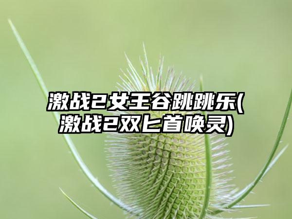 激战2女王谷跳跳乐(激战2双匕首唤灵)