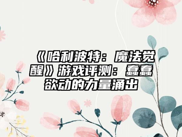 《哈利波特：魔法觉醒》游戏评测：蠢蠢欲动的力量涌出