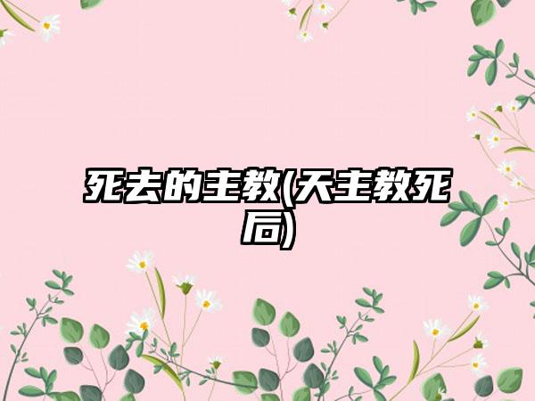 死去的主教(天主教死后)