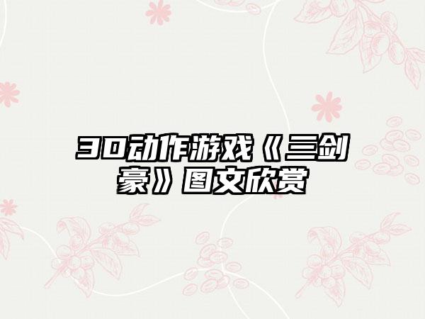 3D动作游戏《三剑豪》图文欣赏