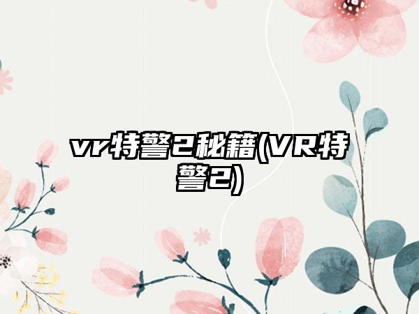 vr特警2秘籍(VR特警2)
