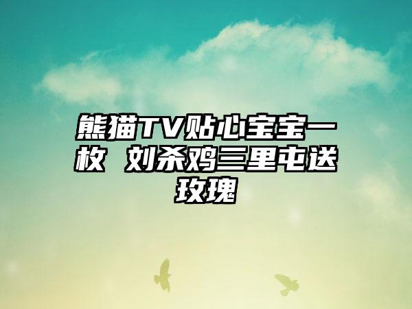 熊猫TV贴心宝宝一枚 刘杀鸡三里屯送玫瑰