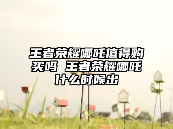 王者荣耀哪吒值得购买吗 王者荣耀哪吒什么时候出