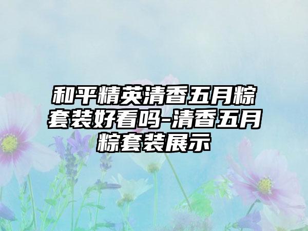和平精英清香五月粽套装好看吗-清香五月粽套装展示