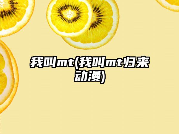 我叫mt(我叫mt归来动漫)