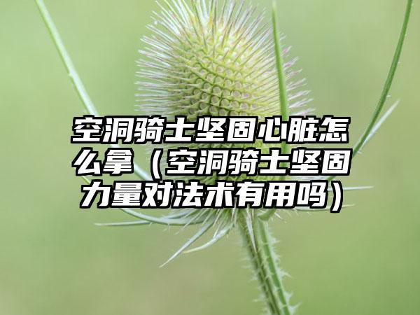空洞骑士坚固心脏怎么拿（空洞骑士坚固力量对法术有用吗）