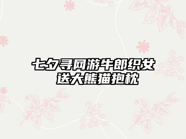 七夕寻网游牛郎织女 送大熊猫抱枕