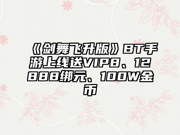 《剑舞飞升版》BT手游上线送VIP8、12888绑元、100W金币