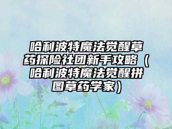 哈利波特魔法觉醒草药探险社团新手攻略（哈利波特魔法觉醒拼图草药学家）