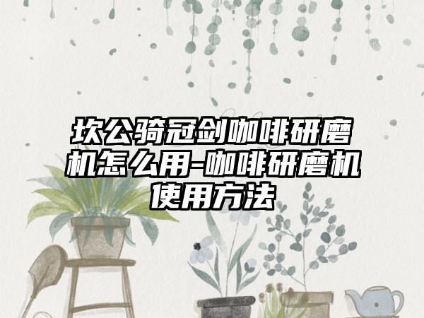 坎公骑冠剑咖啡研磨机怎么用-咖啡研磨机使用方法