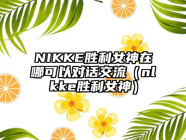 NIKKE胜利女神在哪可以对话交流（nlkke胜利女神）