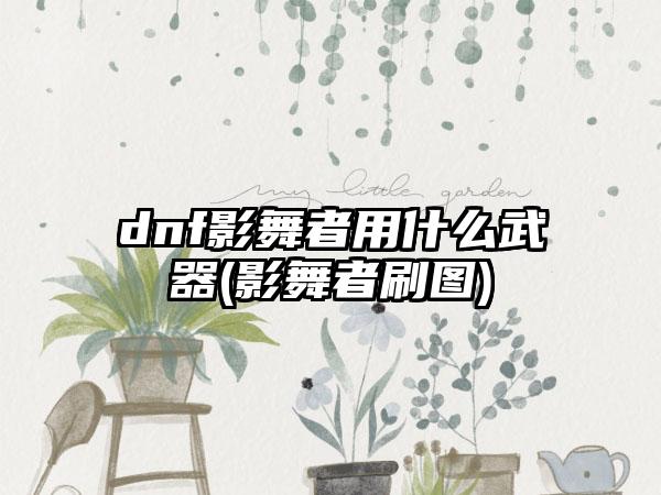 dnf影舞者用什么武器(影舞者刷图)