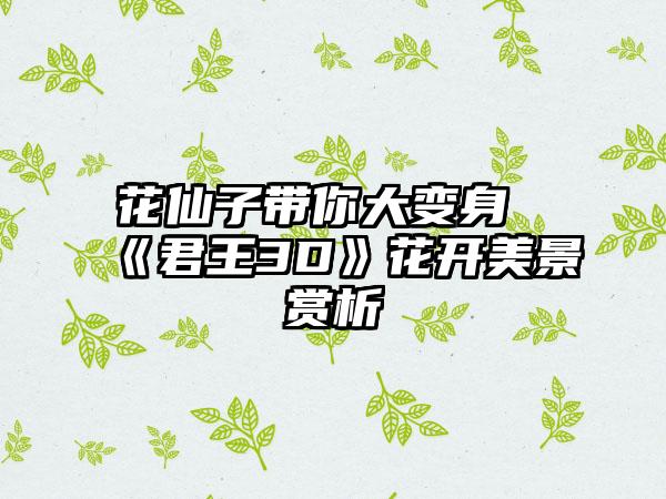花仙子带你大变身《君王3D》花开美景赏析