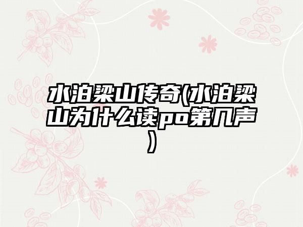 水泊梁山传奇(水泊梁山为什么读po第几声)
