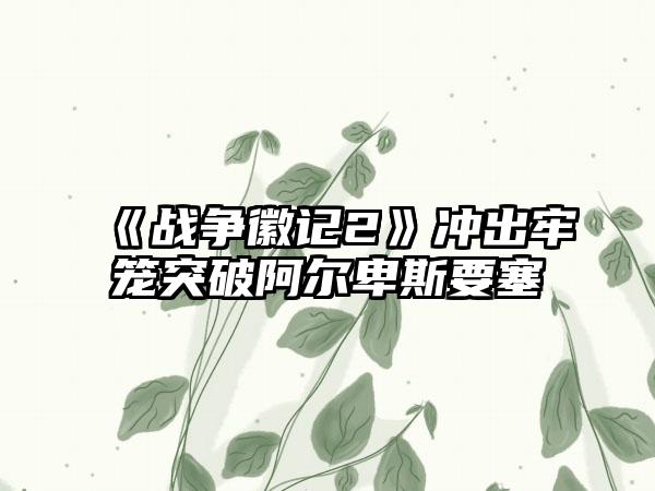 《战争徽记2》冲出牢笼突破阿尔卑斯要塞