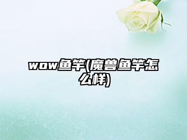 wow鱼竿(魔兽鱼竿怎么样)