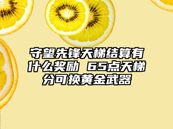 守望先锋天梯结算有什么奖励 65点天梯分可换黄金武器
