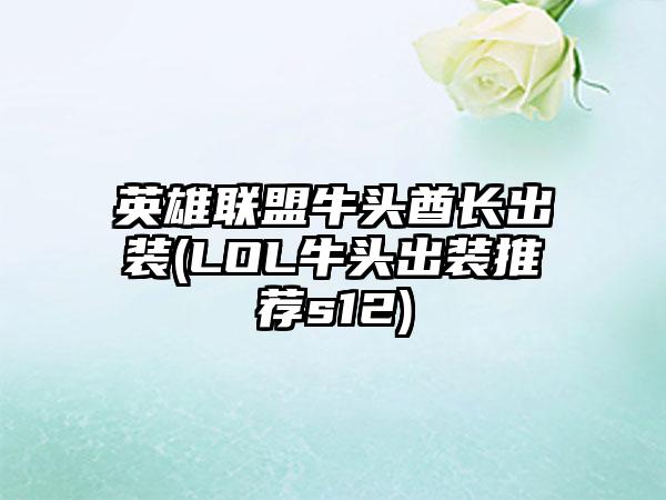 英雄联盟牛头酋长出装(LOL牛头出装推荐s12)